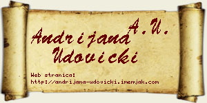 Andrijana Udovički vizit kartica